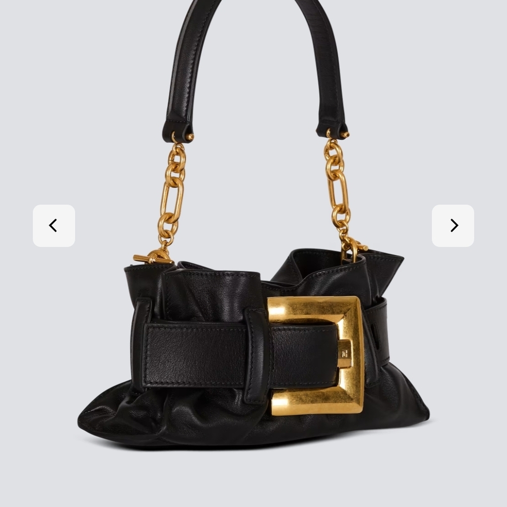 Balmain Black and Gold Shoulder Bag - Picture 4 of 17